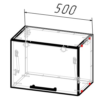 Кухонный модуль навесной Шкаф (для вытяжки) 500